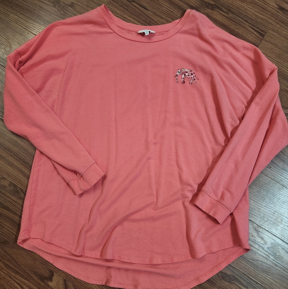 Women's Pink Long Sleeve Top